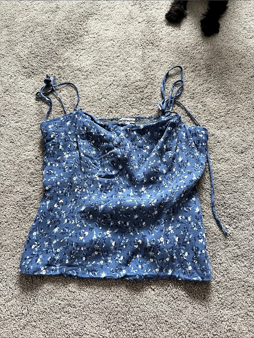 Reformation Floral Blue & White Size 6 Cami